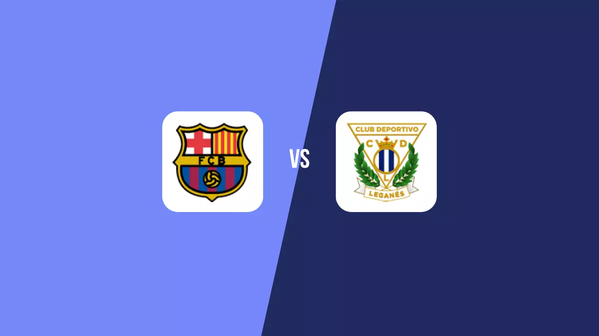 Pronóstico Barcelona vs Leganés de Primera División | 15/12/2024