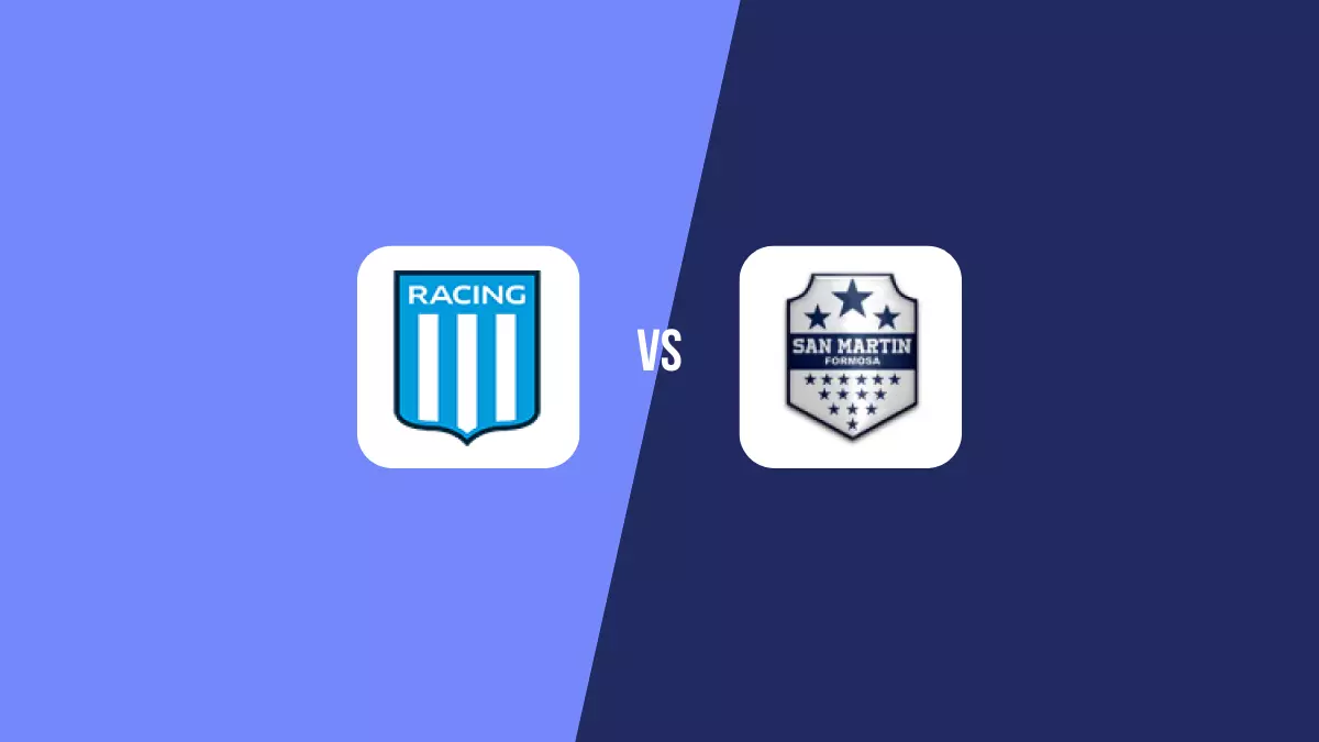 Pronóstico Racing Club vs San Martín de Formosa