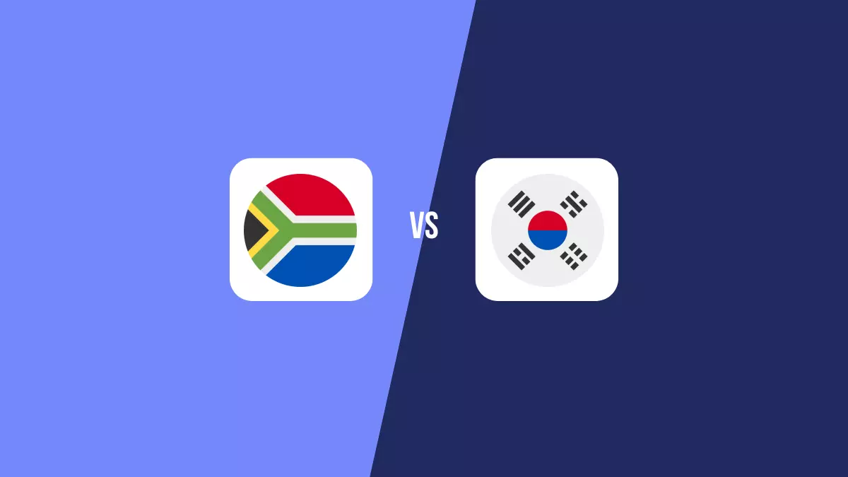 Sudáfrica vs Corea del Sur